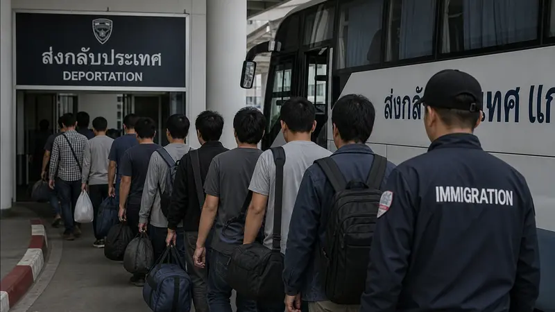 Laos Kembali 41 Pekerja Thailand Usai Bongkar Jaringan Judi